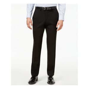 REACTION Mens Black Slim Fit Stretch Pants 30 X 32